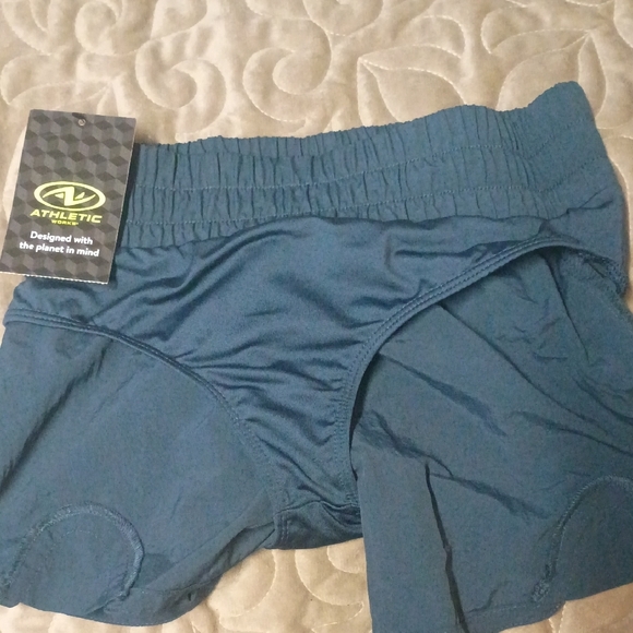 APL Blue Women's Athletic Shorts - Picture 2 of 3